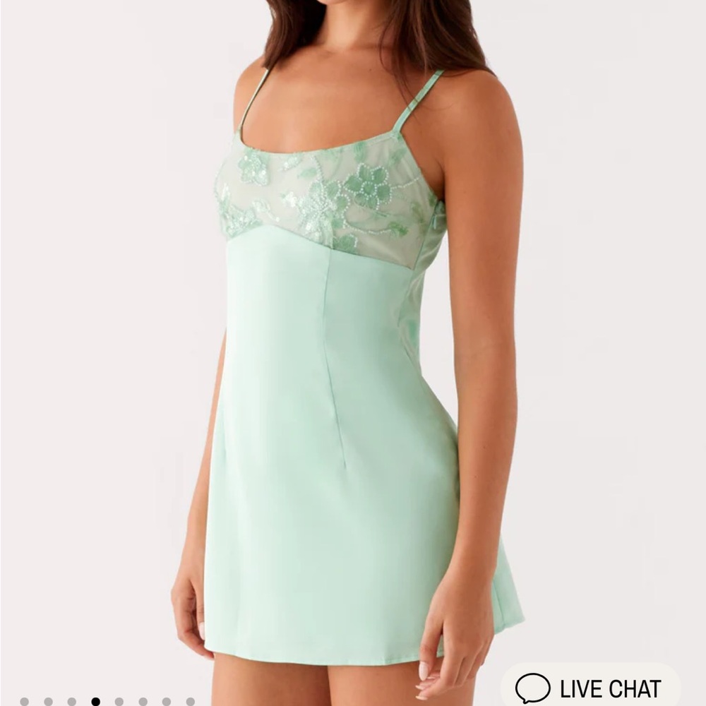 Peppermayo Zion Beaded Mini Dress - Sage - Picture 3 of 3